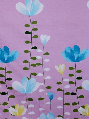 multicolor nature print bed sheets with two pillow cover 3