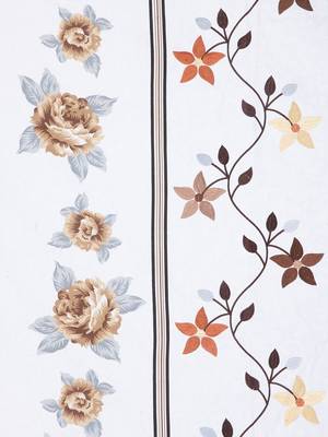 Brown embroidered bed sheets with two pillow cover 3