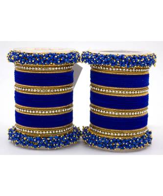 Blue Fancy Bridal Bangle Sets Set Of 2 1