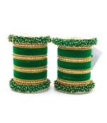 Green Fancy Bridal Bangle Sets Set Of 2