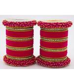 Pink Fancy Bridal Bangle Sets Set Of 2