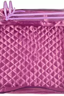 atorakushon   Satin Saree Cover Blouse Clothes Storage Bag Wardrobe Garments Organiser Set of 3 (Purple)