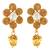 Traditional Gold Plated Choker Style Copper Necklace Set For Women