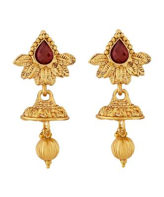Traditional Pear Shape Design Gold Plated  Necklace Set For Women 4