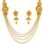 Traditional Four String Gold Plated   Necklace Set For Women