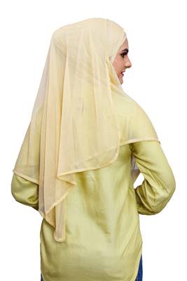Justkartit Casual Wear Instant Stitched 2 Loop Net Lycra Hijab Scarf For Women (To Be Worn On Hijab Cap) 5