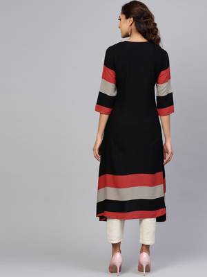 Black plain liva kurtas-and-kurtis 2