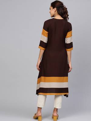 Brown plain liva kurtas-and-kurtis 2