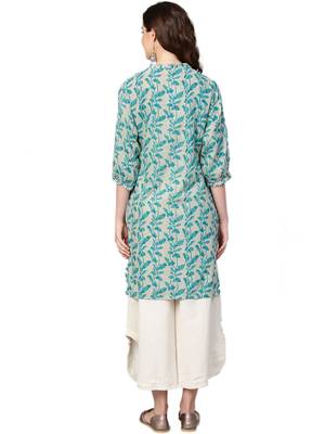 Off-white floral print cotton salwar 2