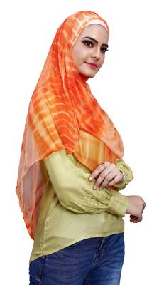 2 Loop Stitched Soft Net Lycra Hijab Scarf For Women (To Be Worn On Hijab Cap) 2
