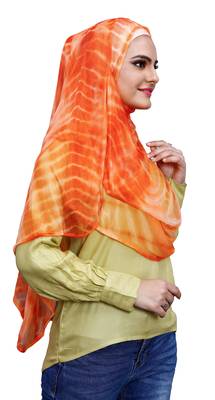 2 Loop Stitched Soft Net Lycra Hijab Scarf For Women (To Be Worn On Hijab Cap) 4