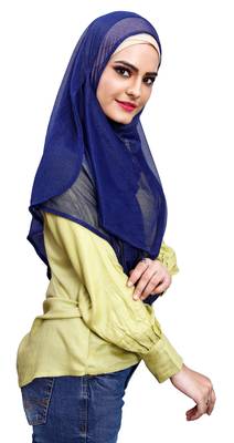 Soft Net Lycra Stitched Instant Hijab Scarf For Women (To Be Worn On Hijab Cap) 3