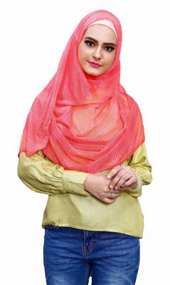 Stitched Instant Hijab Scarf For Women (To Be Worn On Hijab Cap) 1