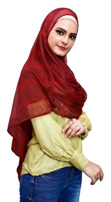 Net Lycra Stitched Hijab Scarf For Women (To Be Worn On Hijab Cap) 4