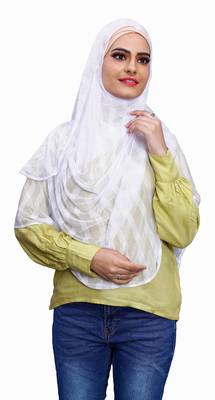 Occasion Wear Stitched Instant Hijab Scarf For Women (To Be Worn On Hijab Cap) 3