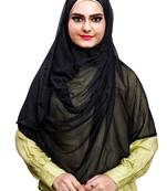 Net Lycra Stitched Instant Hijab Scarf For Women (To Be Worn On Hijab Cap)