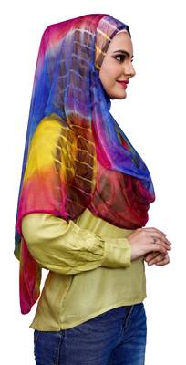 Multi Color Soft Net Lycra Instant Hijab Scarf For Women (To Be Worn On Hijab Cap) 2