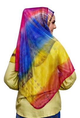 Multi Color Soft Net Lycra Instant Hijab Scarf For Women (To Be Worn On Hijab Cap) 5