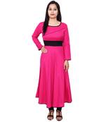 pink printed rayon kurti