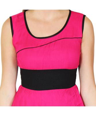 magenta printed rayon kurti 4