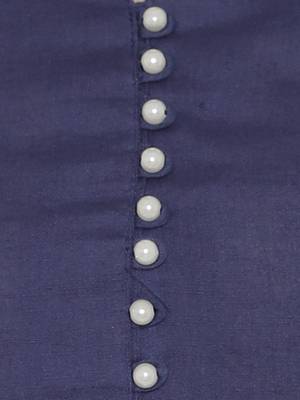 Blue plain cotton short-kurtis 5