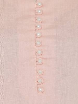 Peach plain cotton short-kurtis 5