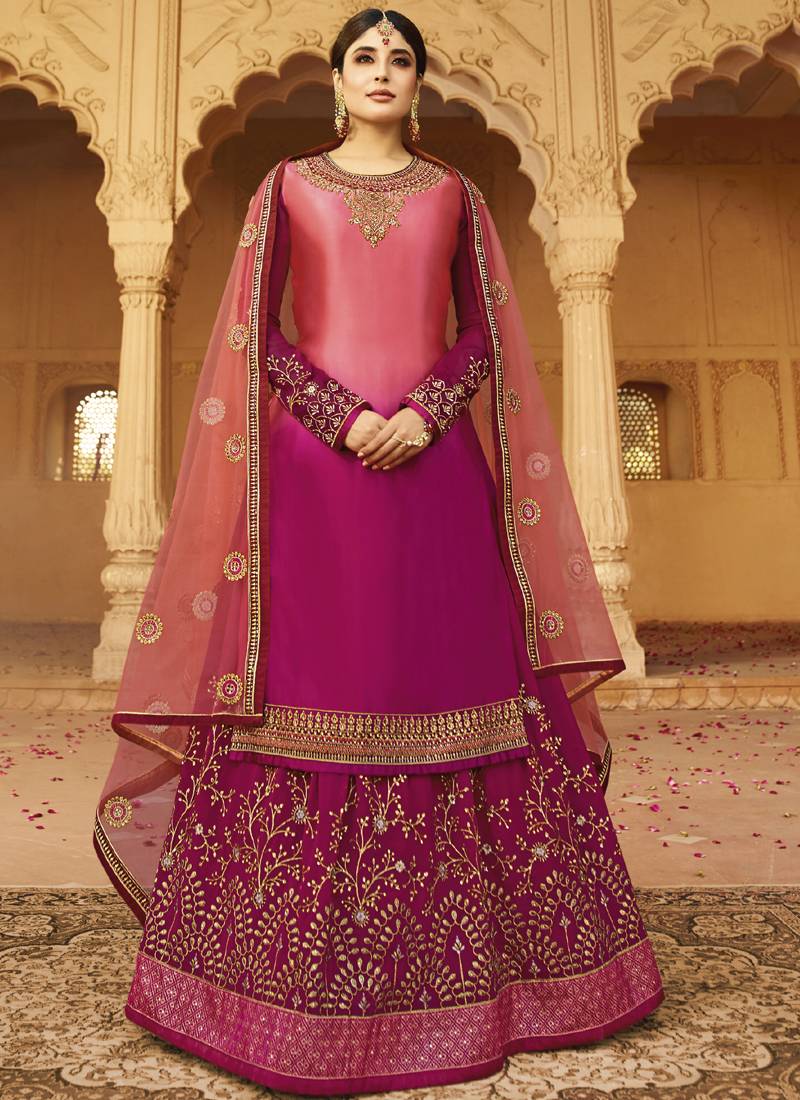 Rani Pink Georgette Pakistani Salwar Kameez