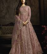 Baby Pink Net Anarkali Salwar Kameez