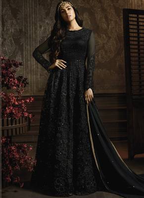 Black Net Anarkali Salwar Kameez 1