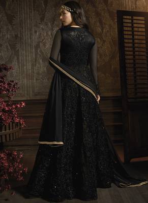 Black Net Anarkali Salwar Kameez 2