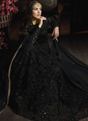 Black Net Anarkali Salwar Kameez 3