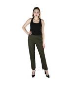 green plain Cotton trousers