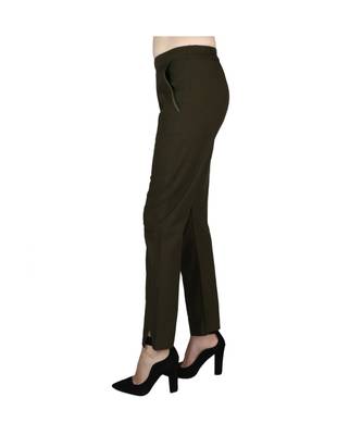 green plain Cotton trousers 3