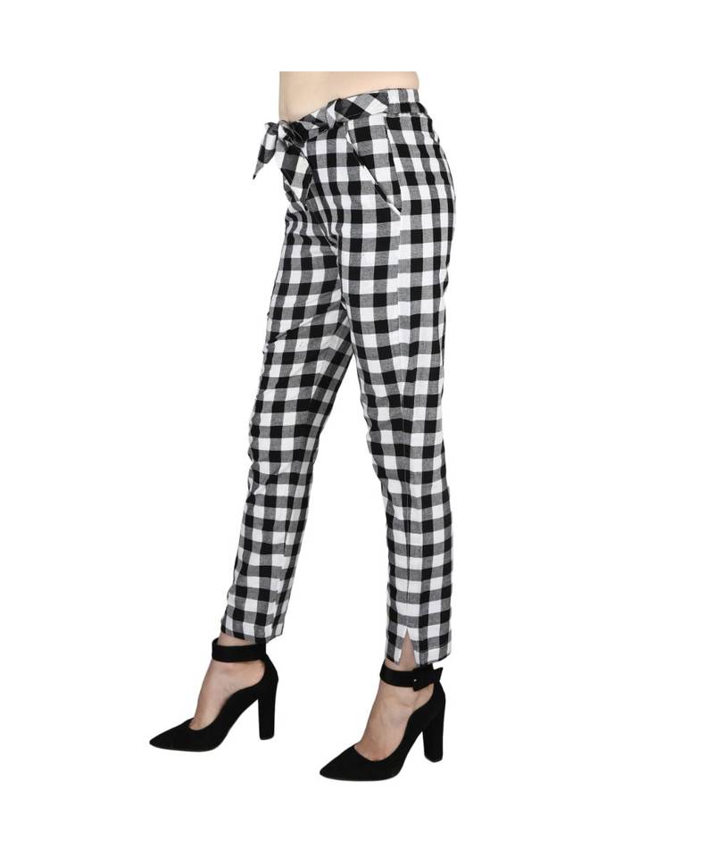 black plain Cotton trousers