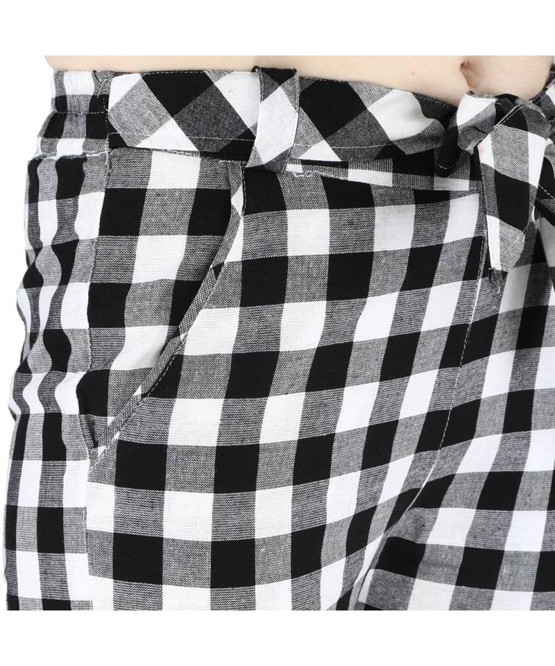 black plain Cotton trousers