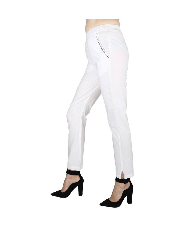 white plain Cotton trousers