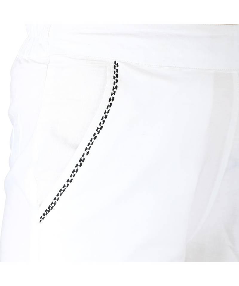 white plain Cotton trousers