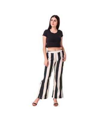 white plain rayon trousers 1