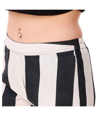 white plain rayon trousers 5