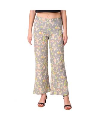 multicolor plain rayon trousers 1