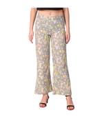 multicolor plain rayon trousers