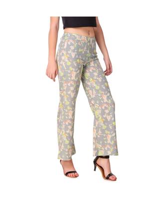 multicolor plain rayon trousers 3