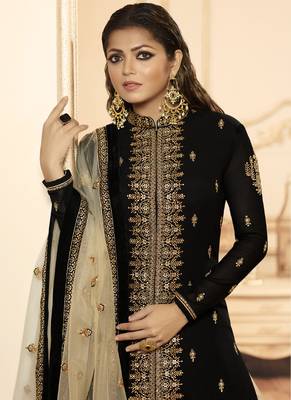 Black Georgette Pakistani Salwar Kameez 3