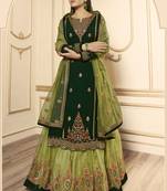 Dark Green Georgette Pakistani Salwar Kameez
