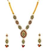 Classy Meenakri Red & Green Necklace NK-1709