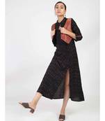 Black Long A-Line Cotton Kurti