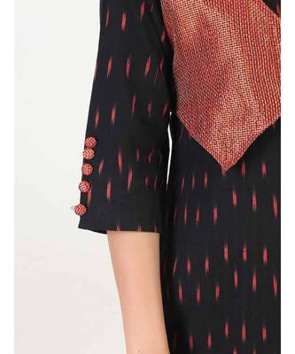 Black Long A-Line Cotton Kurti 5
