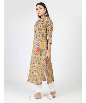 Multicolor Cotton Kurti With Chinese Neck 3