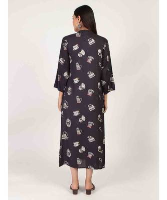 Black Long Printed Kurti 5