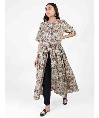 Multicolor Long Printed Gown 1